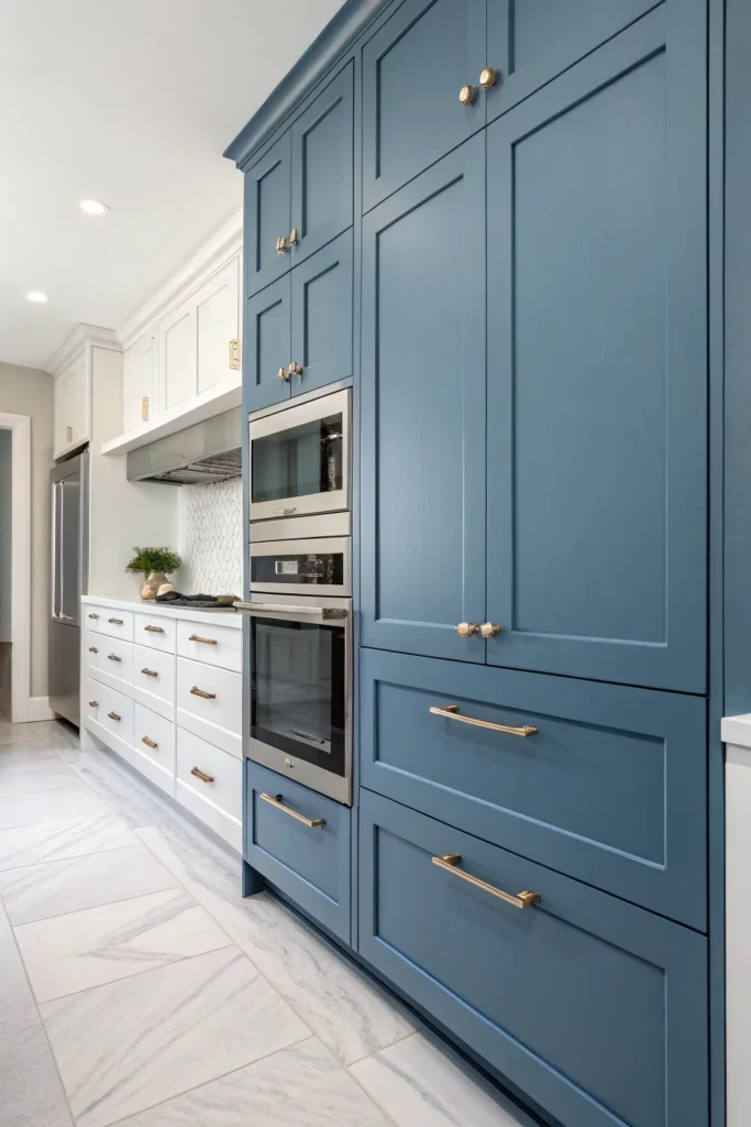 16 White and Blue Kitchen Cabinet Ideas for a Fresh Look 17 wu 16