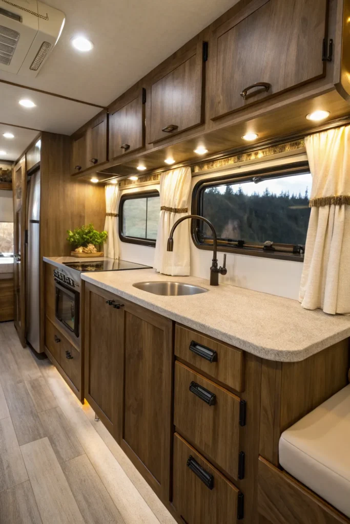 14 Functional and Beautiful Camper Van Kitchen Inspirations 14 zl 13
