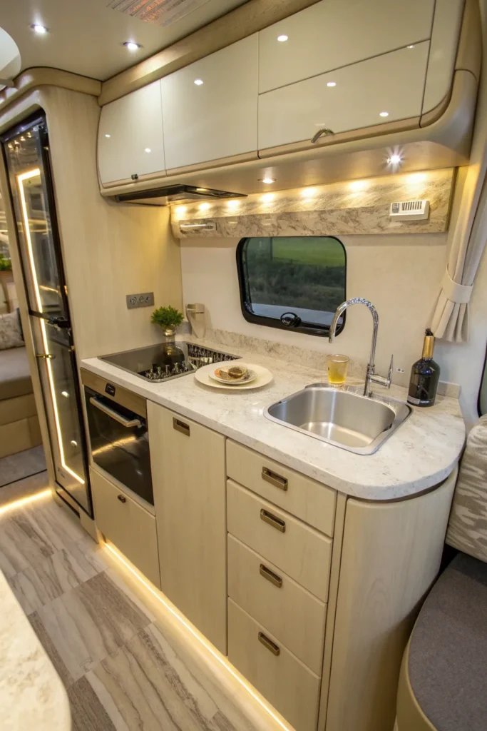 14 Functional and Beautiful Camper Van Kitchen Inspirations 4 zl 3