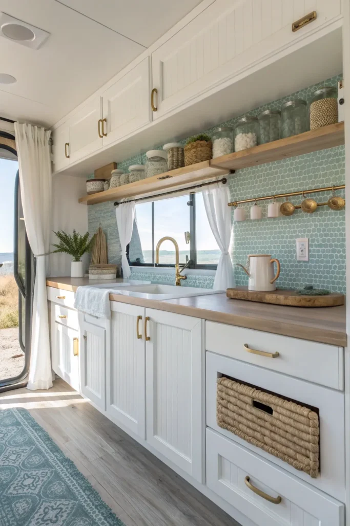 14 Functional and Beautiful Camper Van Kitchen Inspirations 9 zl 8