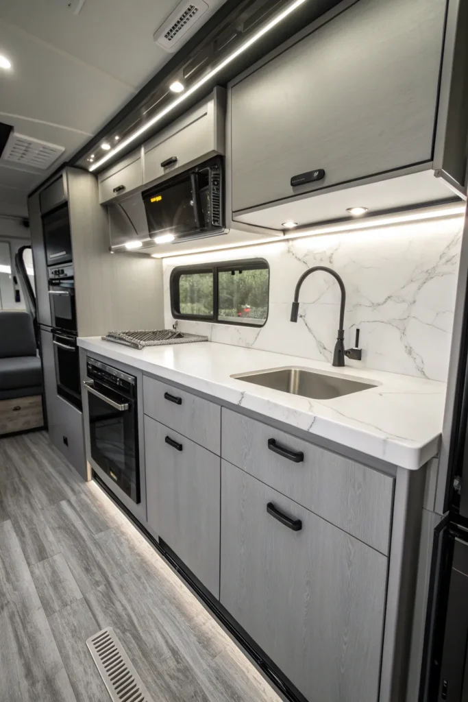 14 Functional and Beautiful Camper Van Kitchen Inspirations 15 zl14