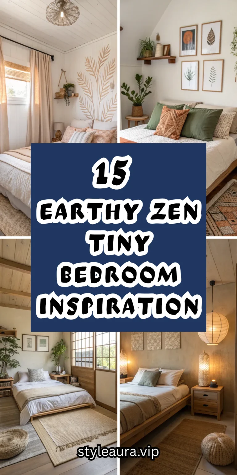 15 Earthy Zen Tiny Bedroom Inspirations for Calm, Grounded Living
