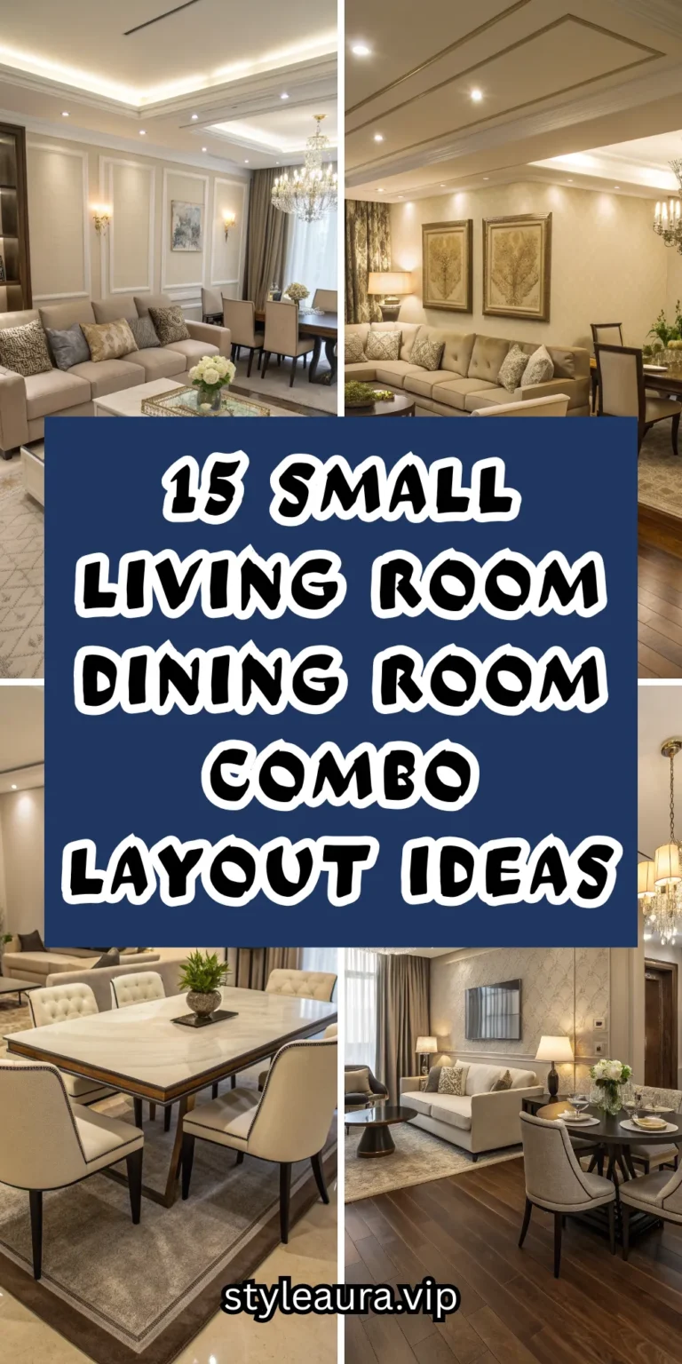15 Small Living Room Dining Room Combo Layout Ideas