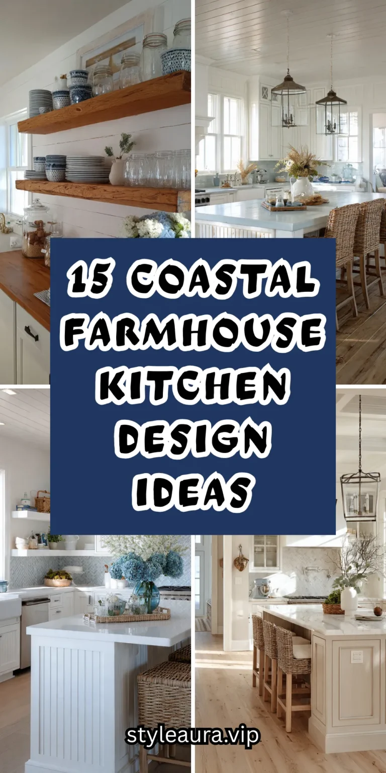 15 Coastal Farmhouse Kitchen Design Ideas