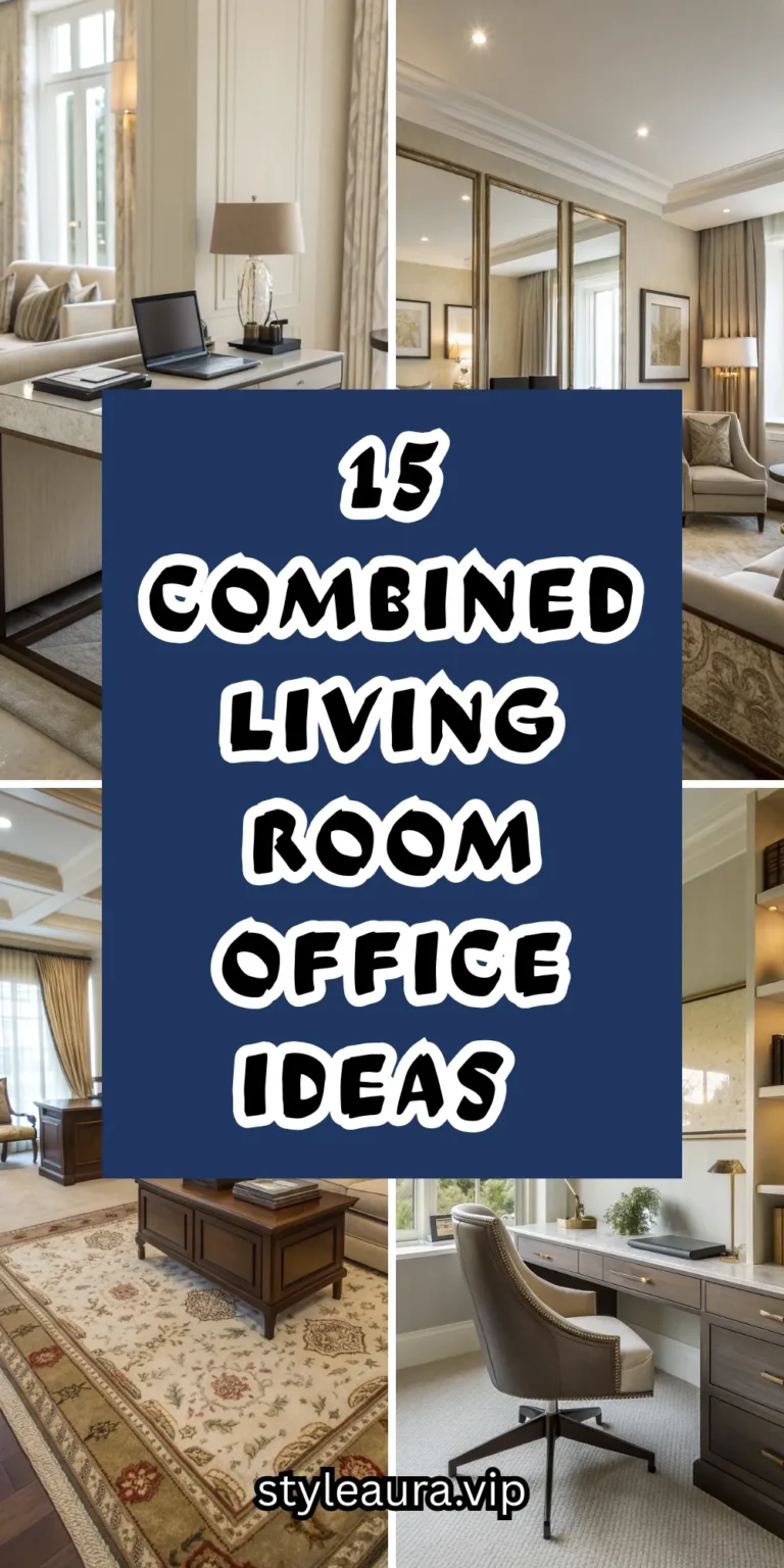 15 Combined Living Room Office Ideas for Dual Purpose Spaces