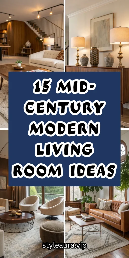 15 Cozy Mid-Century Modern Living Room Ideas for Warmth 1 10 15