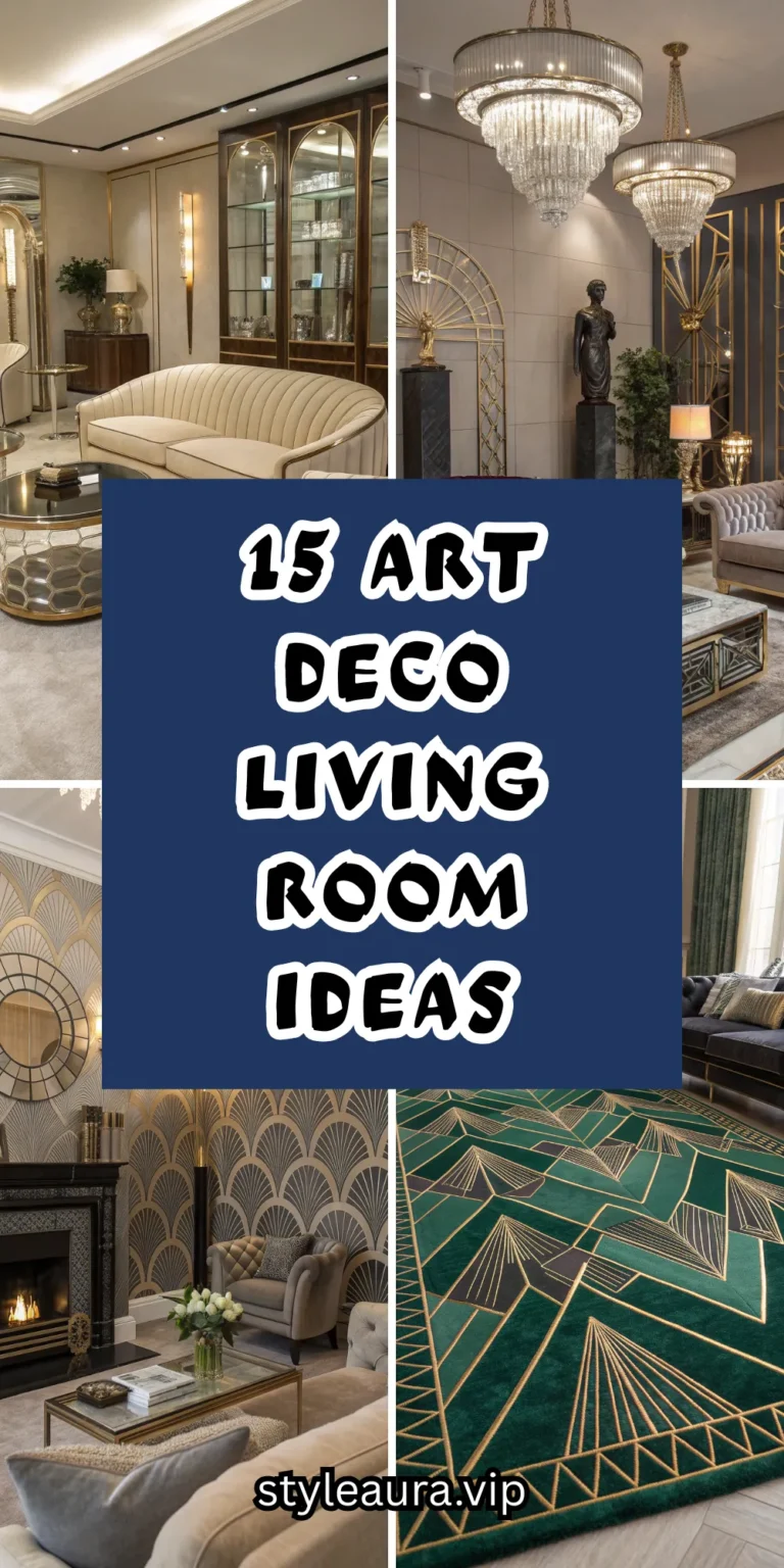 15 Art Deco Living Room Ideas for Glam Style