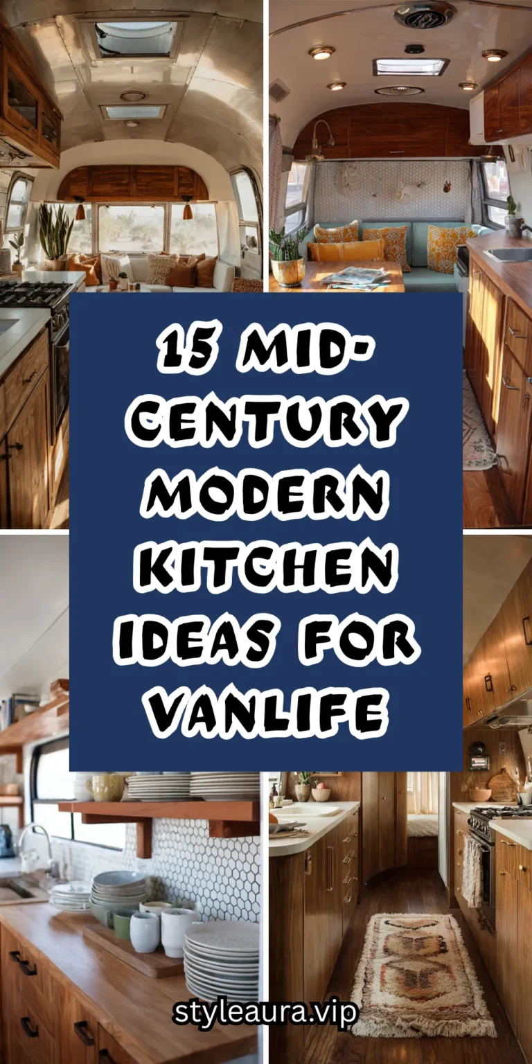 15 Mid-Century Modern Kitchen Ideas for Vanlife