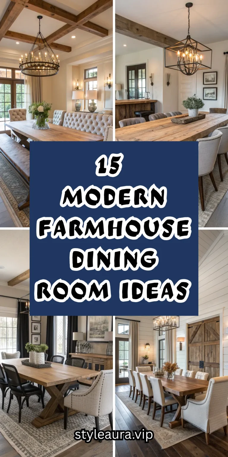 15 Modern Farmhouse Dining Room Ideas for a Cozy Space