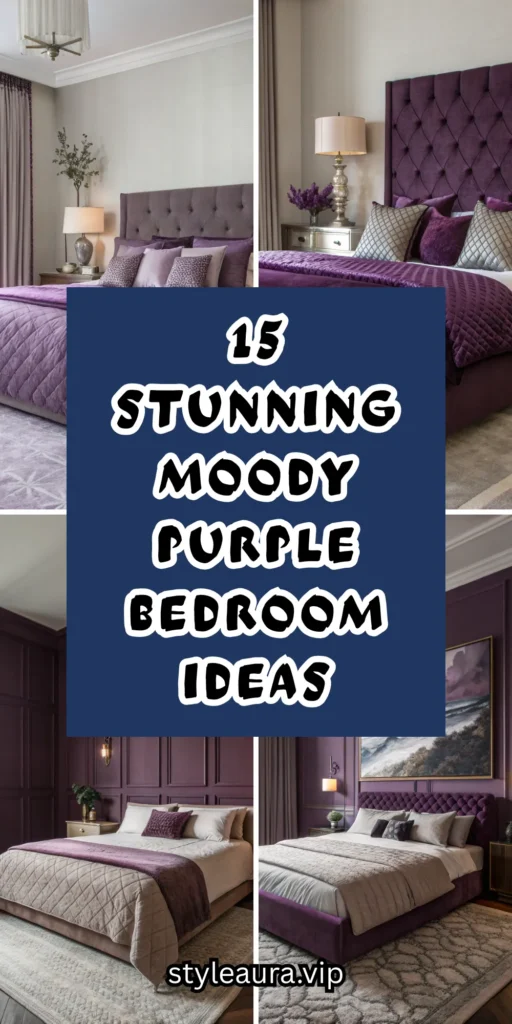 15 Stunning Moody Purple Bedroom Ideas for a Rich and Restful Space 1 10 22