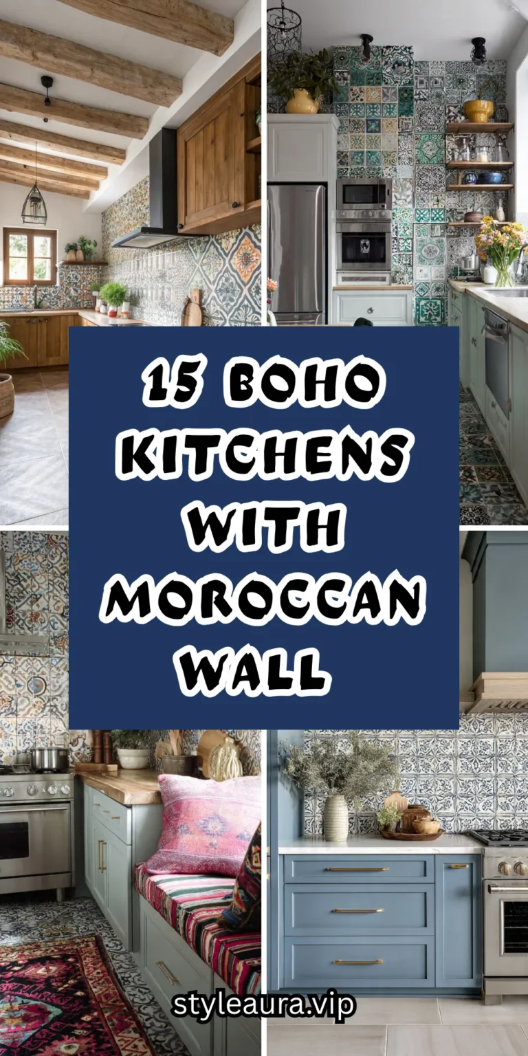 15 Boho Kitchens with Moroccan Wall Tiles for a Modern, Artistic Home