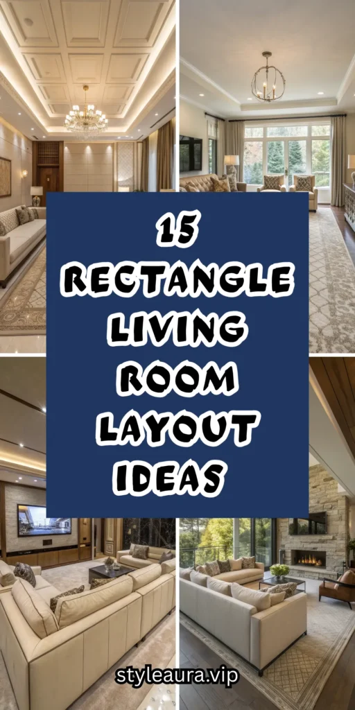 15 Rectangle Living Room Layout Ideas for a Balanced Look 1 10 5