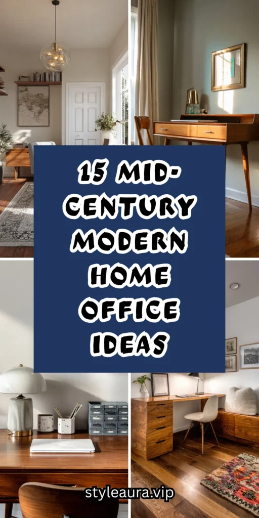 15 Mid-Century Modern Home Office Ideas for Digital Nomads 1 10 6 4