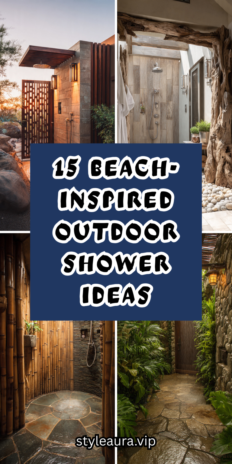 15 Beach-Inspired Outdoor Shower Ideas for a Relaxing Coastal Escape at Home