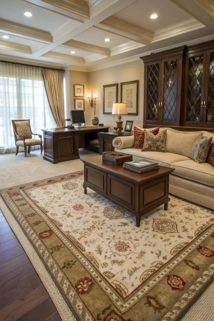 15 Combined Living Room Office Ideas for Dual Purpose Spaces 11 cf 10