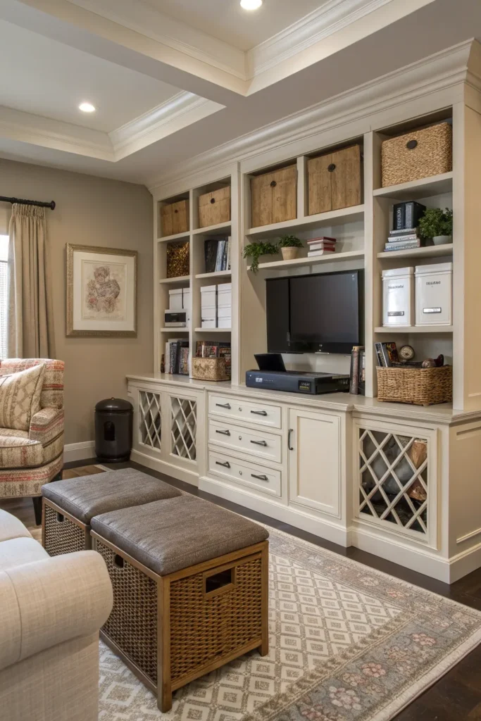 15 Combined Living Room Office Ideas for Dual Purpose Spaces 13 cf 12