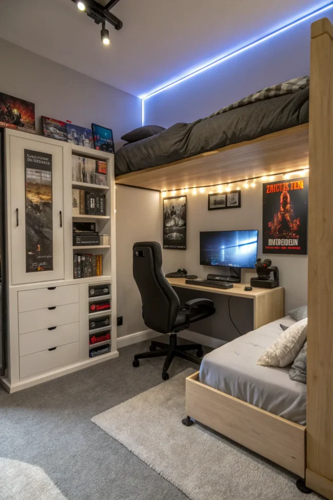 15 Small Bedroom Gaming Room Ideas for Compact Fun 15 cg 14
