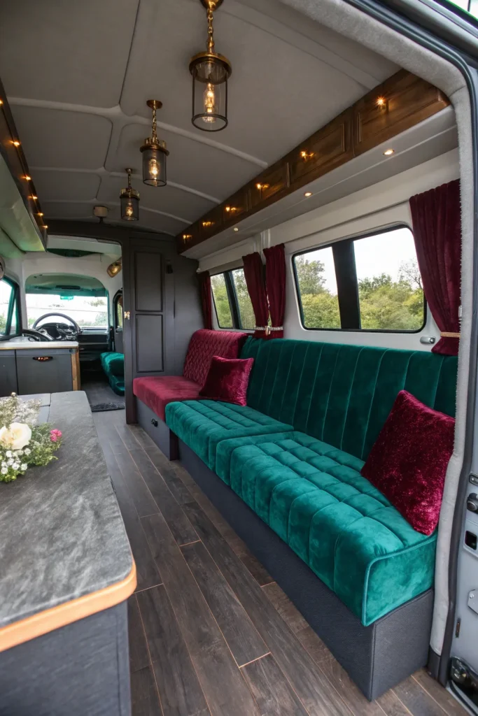 14 Moody Bohemian Van Lounge Studio Designs for a Soulful Mobile Retreat 3 es2