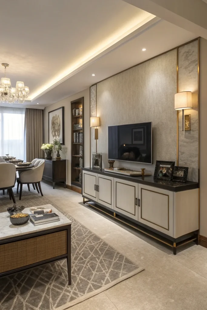 15 Small Living Room Ideas with TV and Dining Table for Practical Living 16 fg 15 1