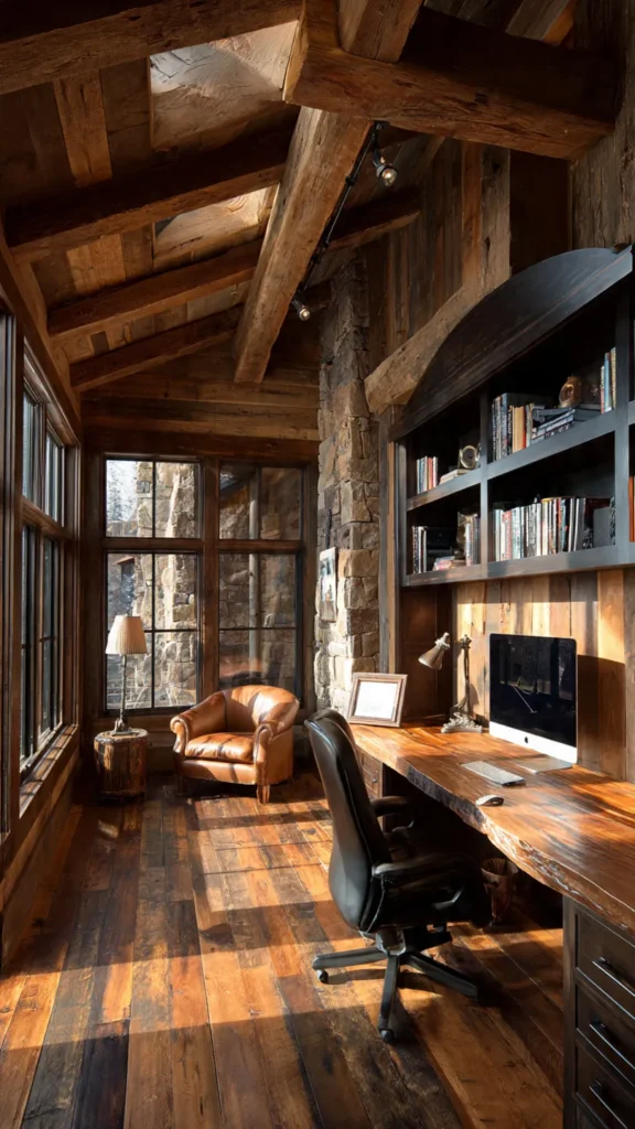 15 Mountain Cabin Office Design Inspirations 2 hn1