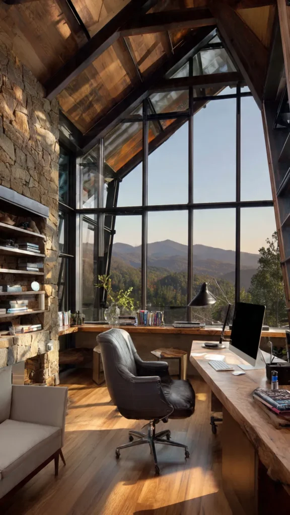 15 Mountain Cabin Office Design Inspirations 11 hn10
