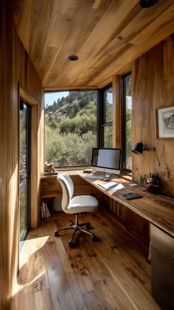 15 Mountain Cabin Office Design Inspirations 15 hn14