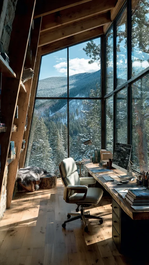 15 Mountain Cabin Office Design Inspirations 3 hn2