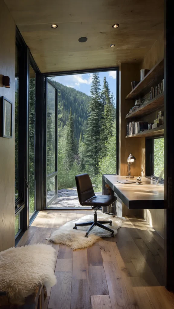 15 Mountain Cabin Office Design Inspirations 10 hn9