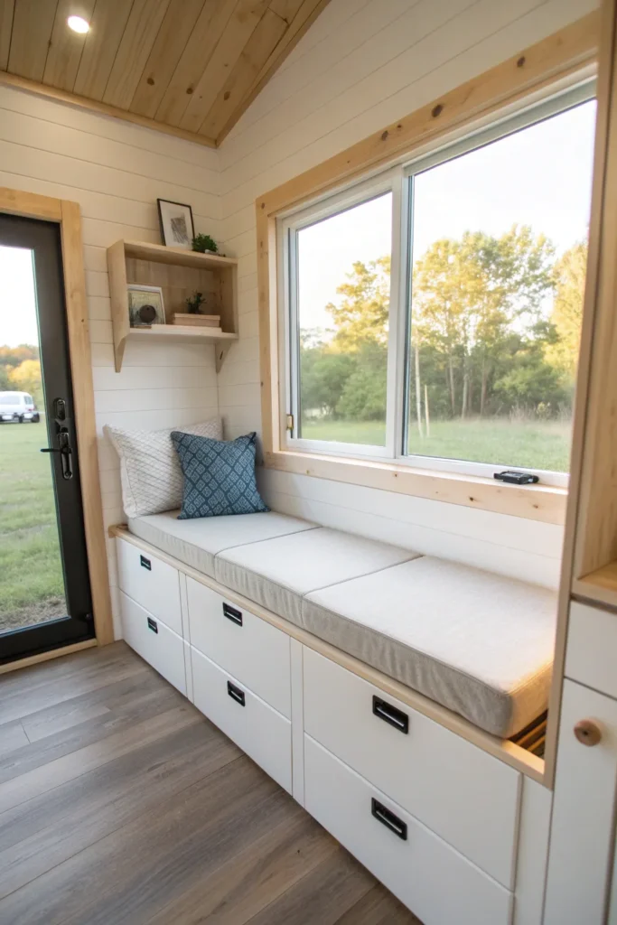 15 Minimalist Tiny House Window Seat Ideas That Maximize Light and Space 14 ij 13 2