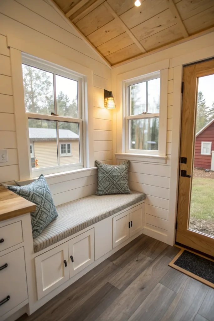 15 Minimalist Tiny House Window Seat Ideas That Maximize Light and Space 10 ij 9 1