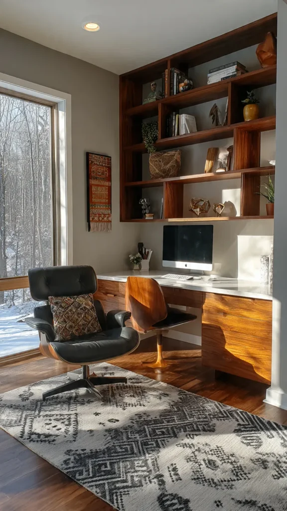 15 Mid-Century Modern Home Office Ideas for Digital Nomads 13 jh12