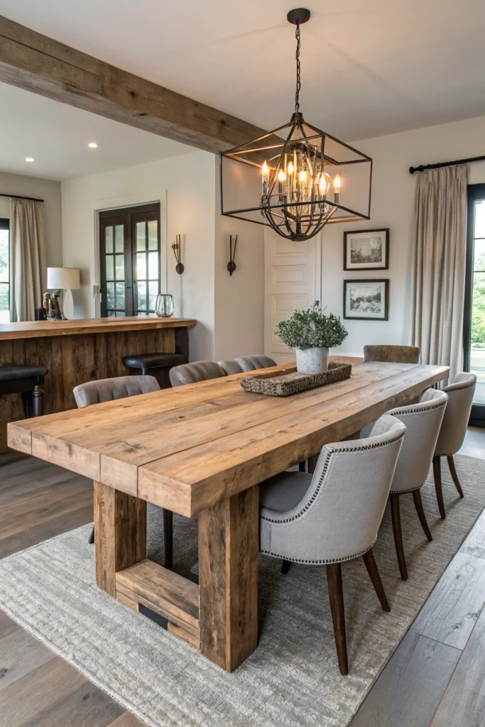 15 Modern Farmhouse Dining Room Ideas for a Cozy Space 2 jk 1