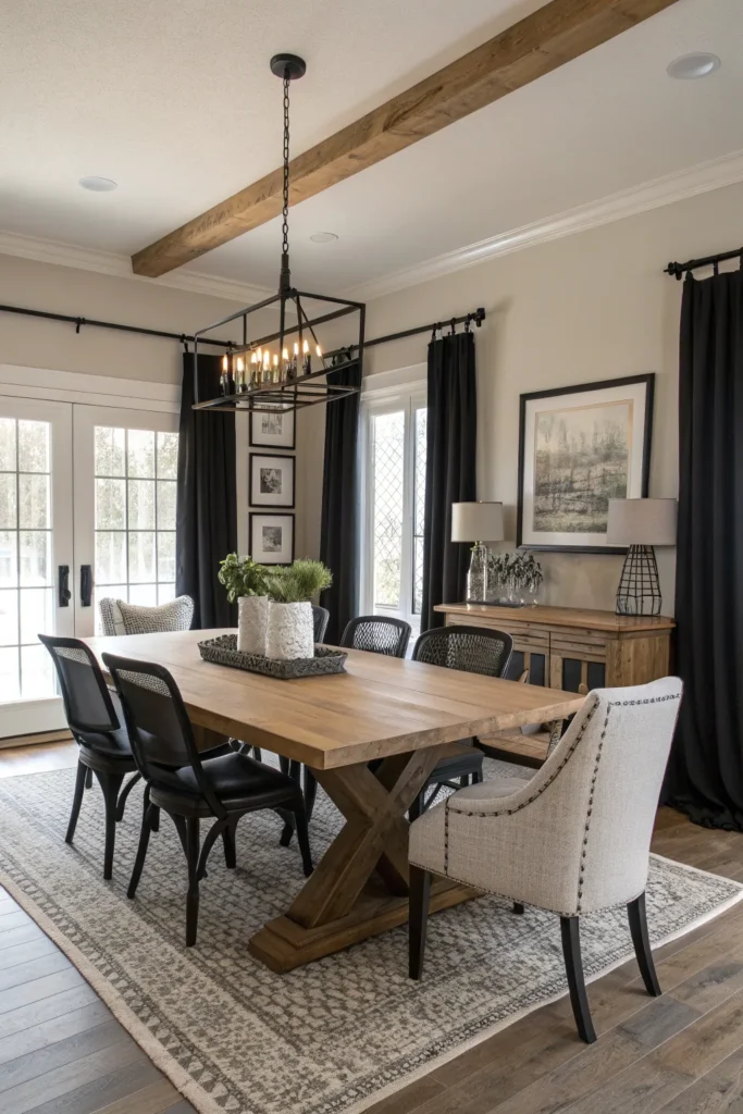 15 Modern Farmhouse Dining Room Ideas for a Cozy Space 16 jk 15