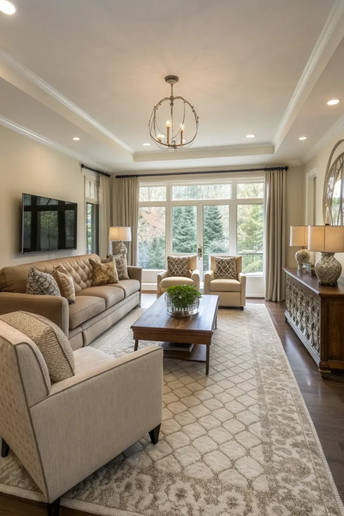 15 Rectangle Living Room Layout Ideas for a Balanced Look 6 jk 5 1