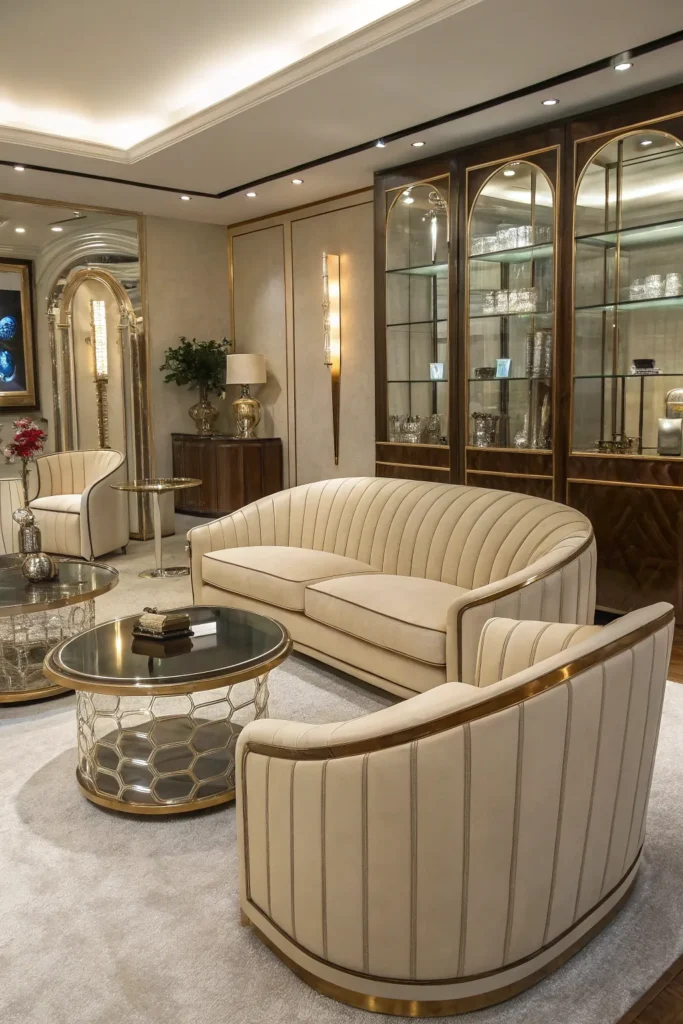 15 Art Deco Living Room Ideas for Glam Style 14 lc 13