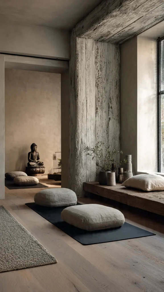 14 Japandi-Inspired Home Yoga Studios 15 nv14