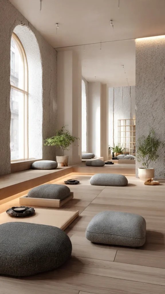 14 Japandi-Inspired Home Yoga Studios 6 nv5