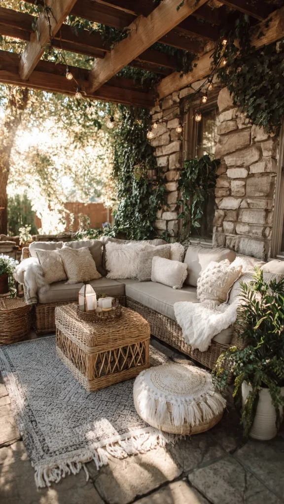 15 Chic Boho Patio Designs to Steal 4 qa3