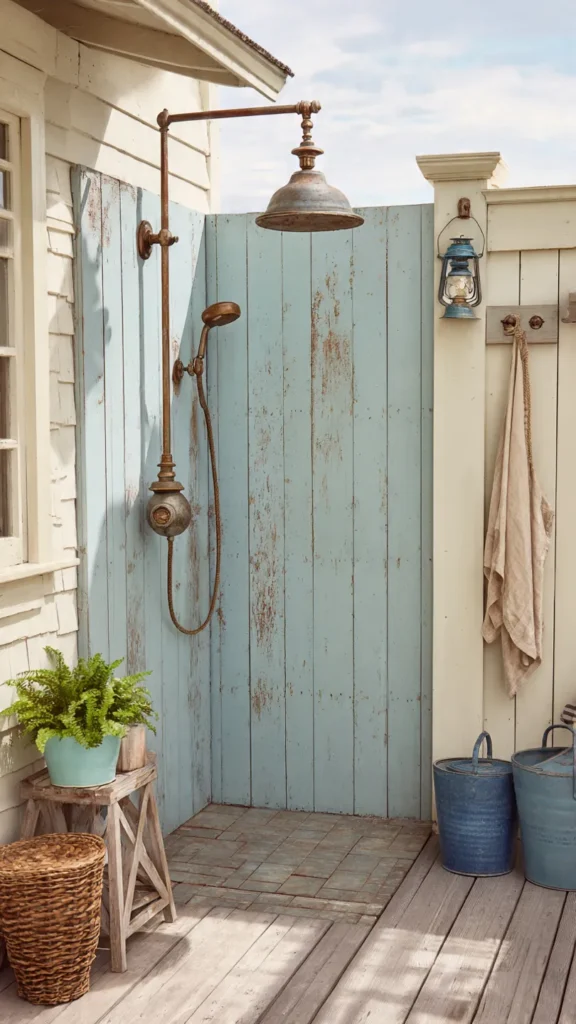15 Beach-Inspired Outdoor Shower Ideas for a Relaxing Coastal Escape at Home 15 rd14