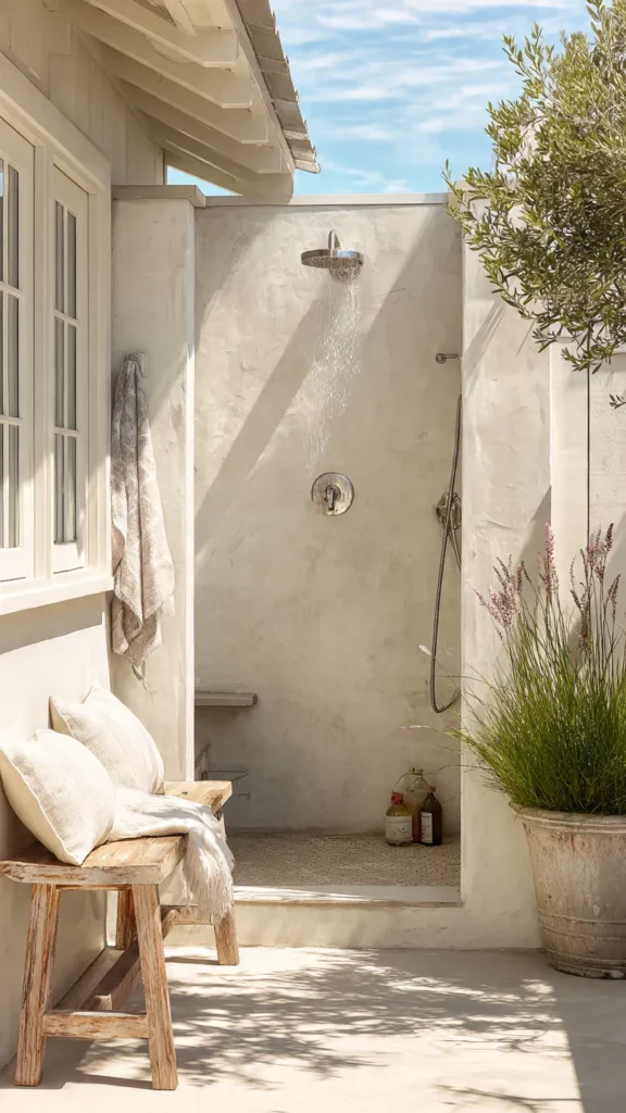 15 Beach-Inspired Outdoor Shower Ideas for a Relaxing Coastal Escape at Home 8 rd7