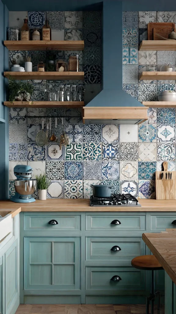 15 Boho Kitchens with Moroccan Wall Tiles for a Modern, Artistic Home 12 sd11