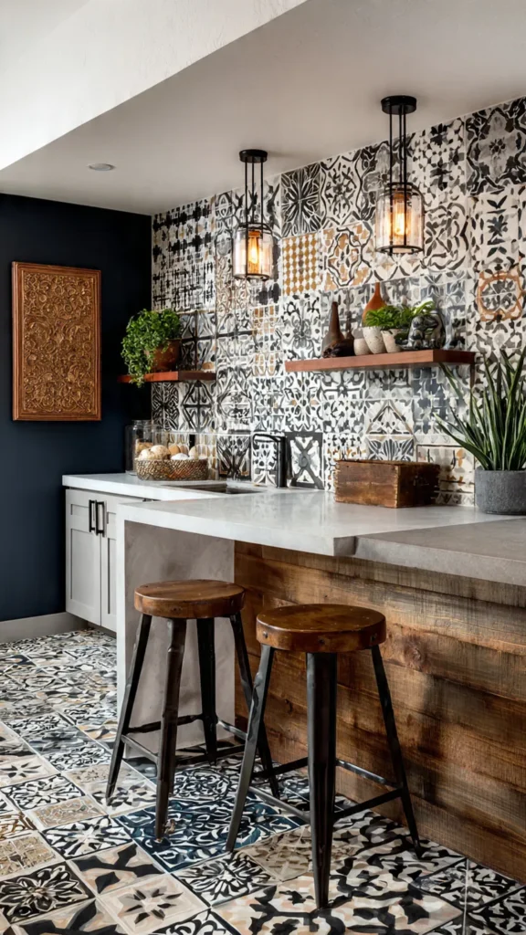 15 Boho Kitchens with Moroccan Wall Tiles for a Modern, Artistic Home 14 sd13
