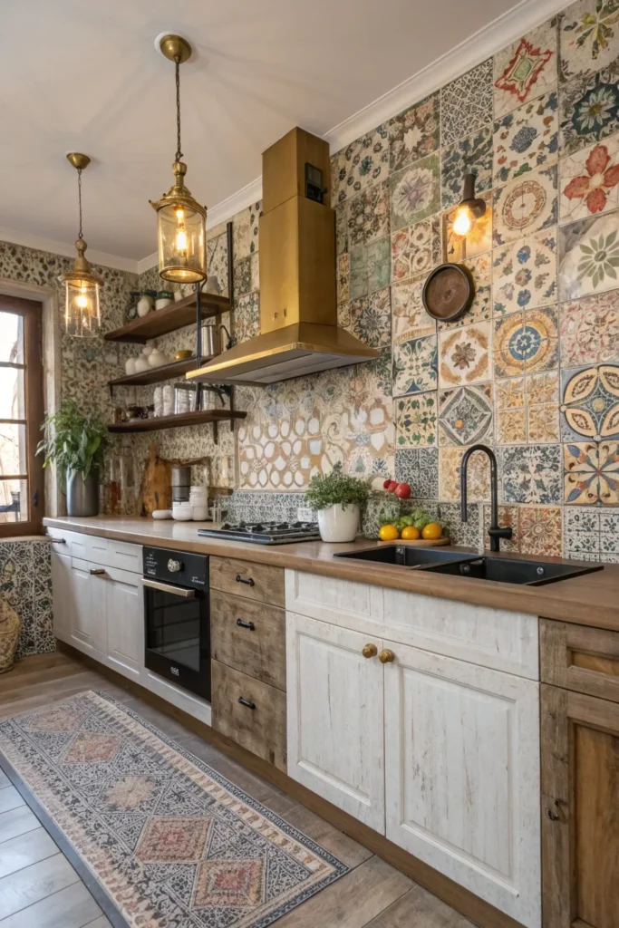 15 Boho Kitchens with Moroccan Wall Tiles for a Modern, Artistic Home 10 sd9