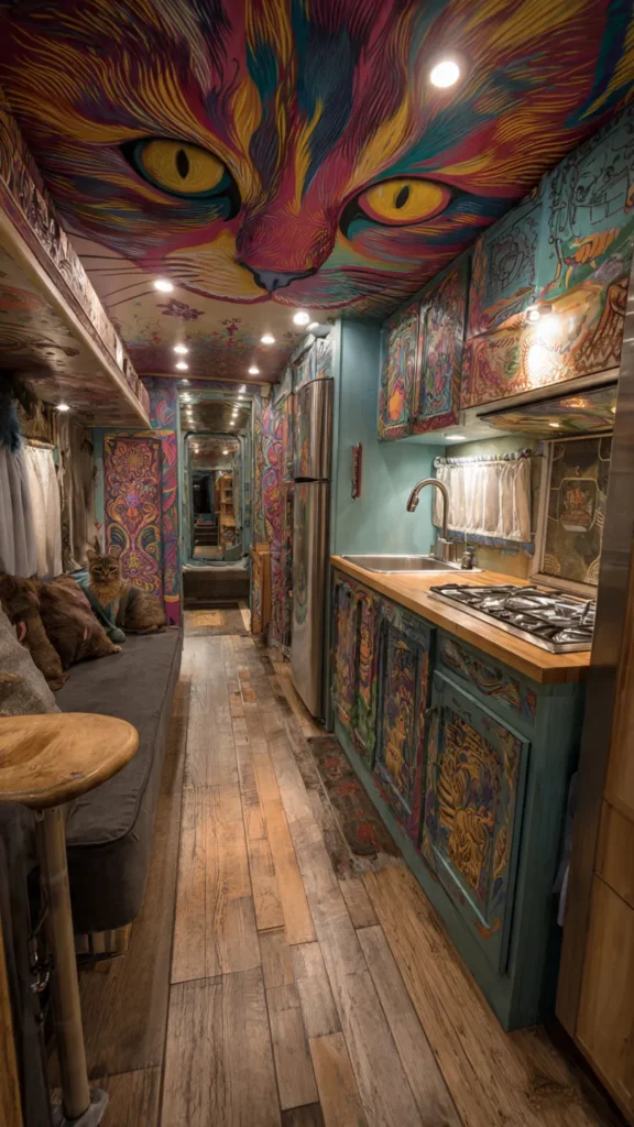 14 Whimsical Artist RV Interior Designs That Inspire Creativity on the Road 6 ts5
