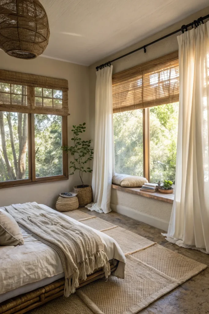 15 Earthy Zen Tiny Bedroom Inspirations for Calm, Grounded Living 12 uj 11