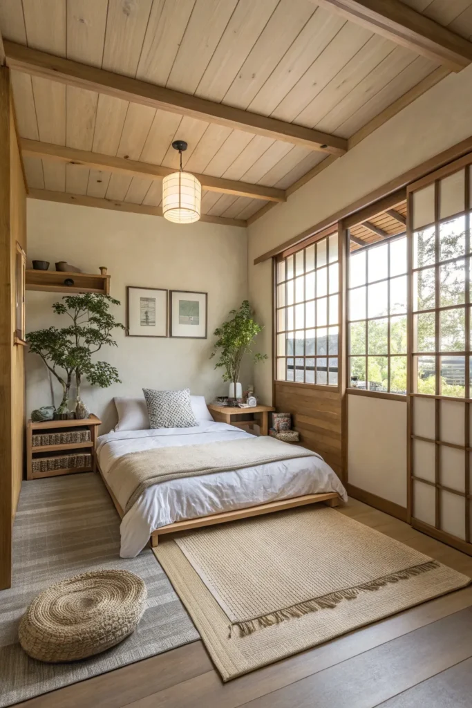 15 Earthy Zen Tiny Bedroom Inspirations for Calm, Grounded Living 16 uj 15