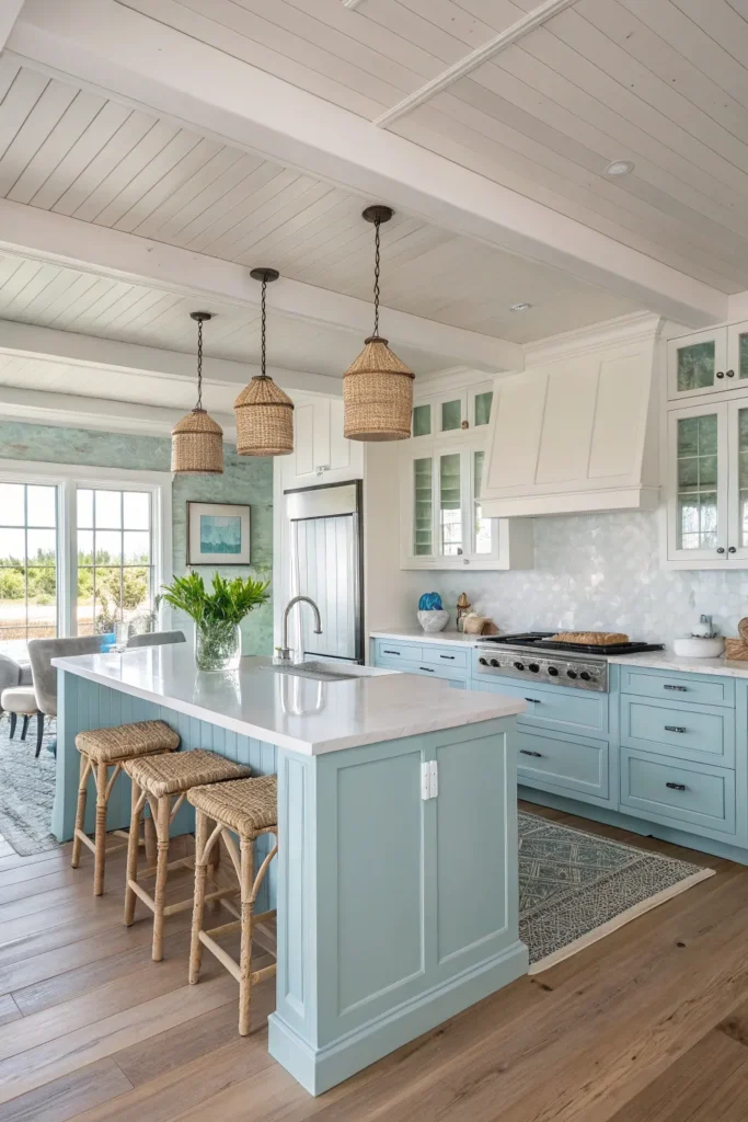 15 Seaside Cottage Kitchen Design Ideas for a Light, Relaxed, and Modern Coastal Home 3 wf2