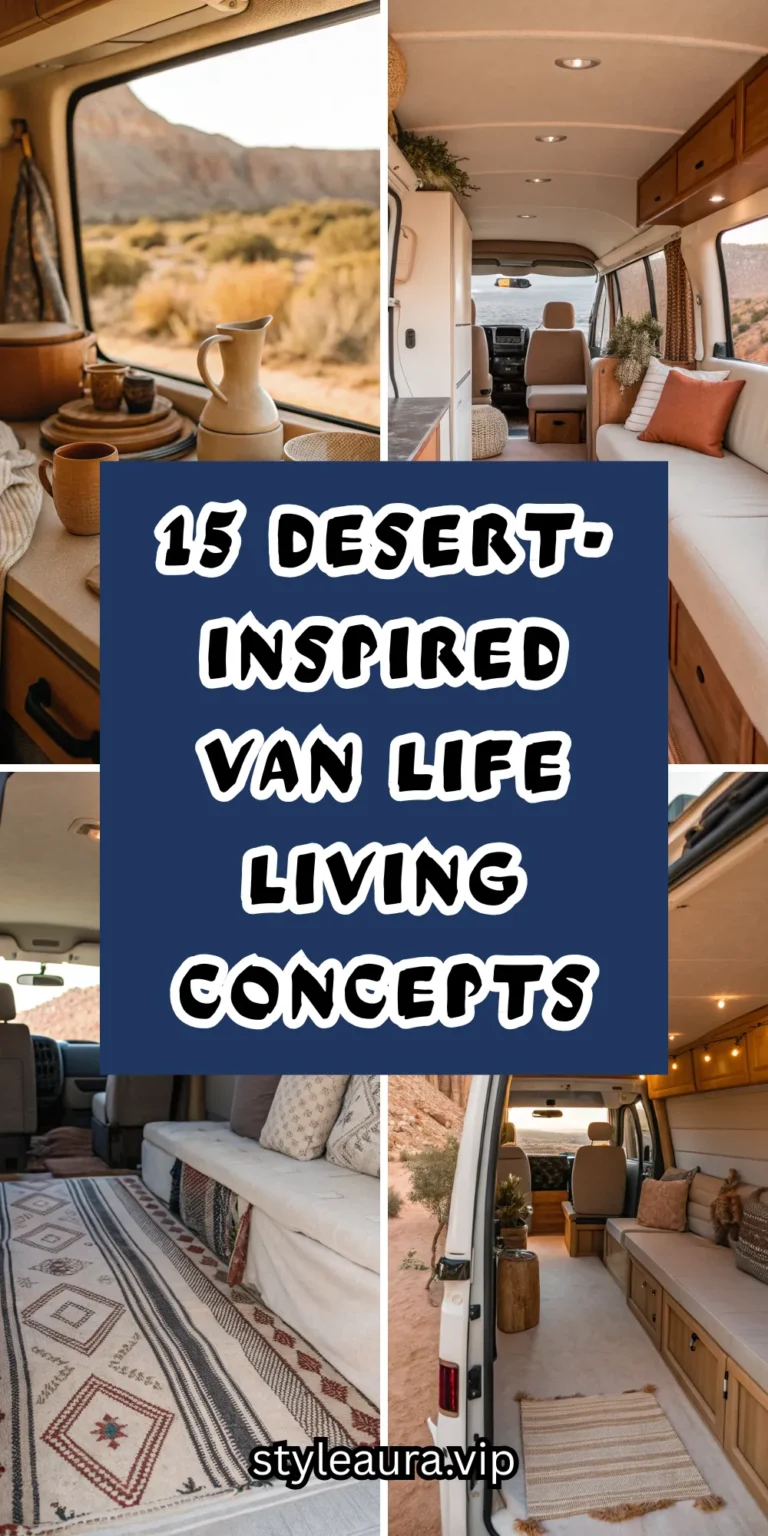 15 Desert-Inspired Van Life Living Concepts