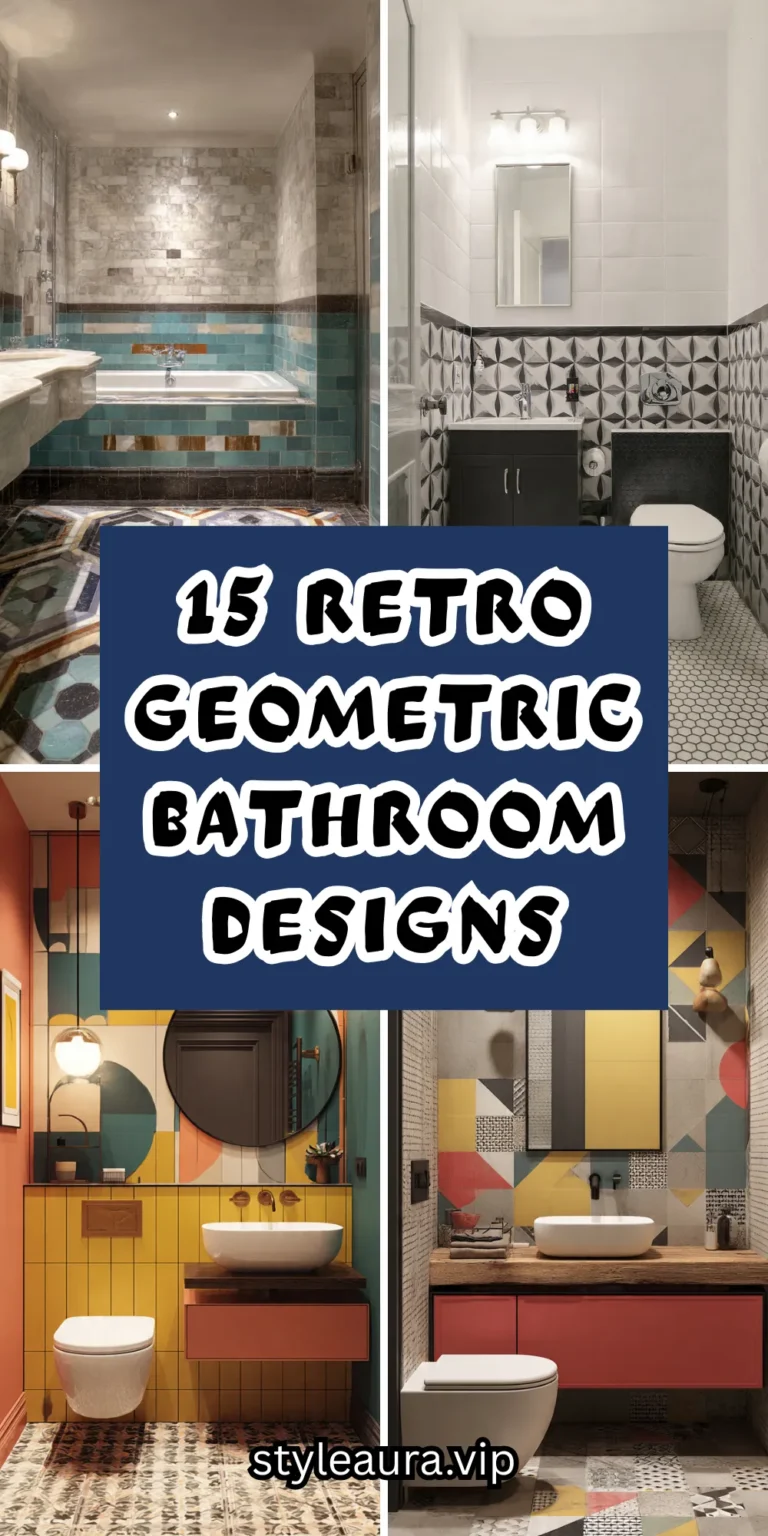 15 Retro Geometric Bathroom Designs