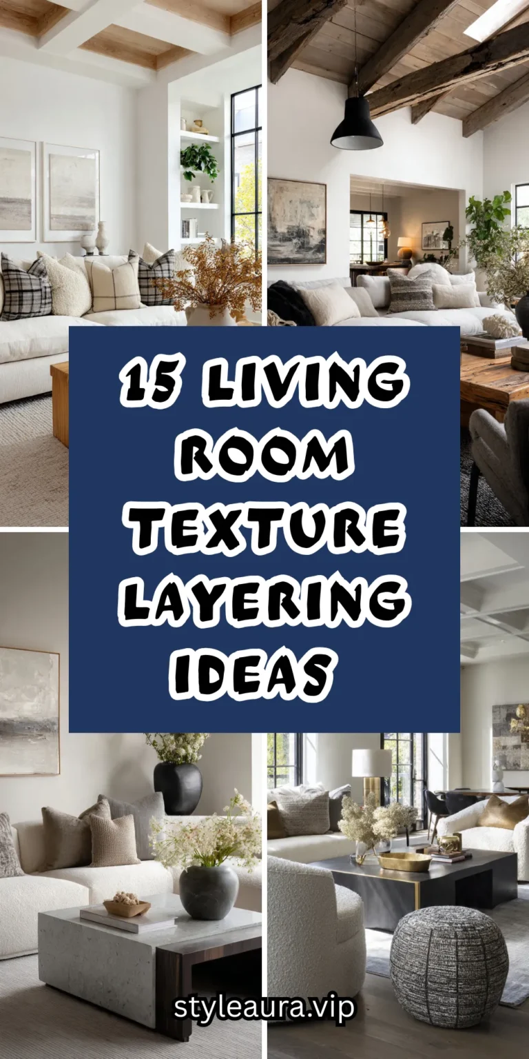 15 Living Room Texture Layering Ideas for Visual Warmth